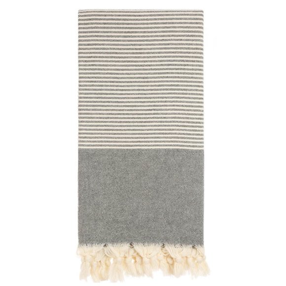Sand Free Black 100% Turkish Cotton Beach Bath Towel - Citizens of the Beach - Picture 1 of 1
